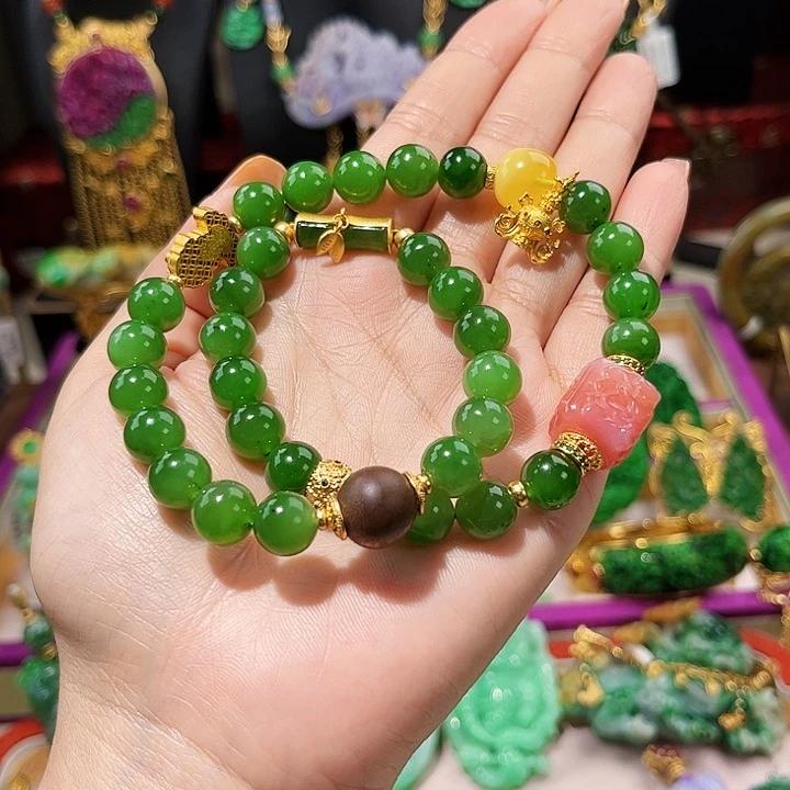 【闪购商品】和田玉（碧玉）手链未镶嵌和田