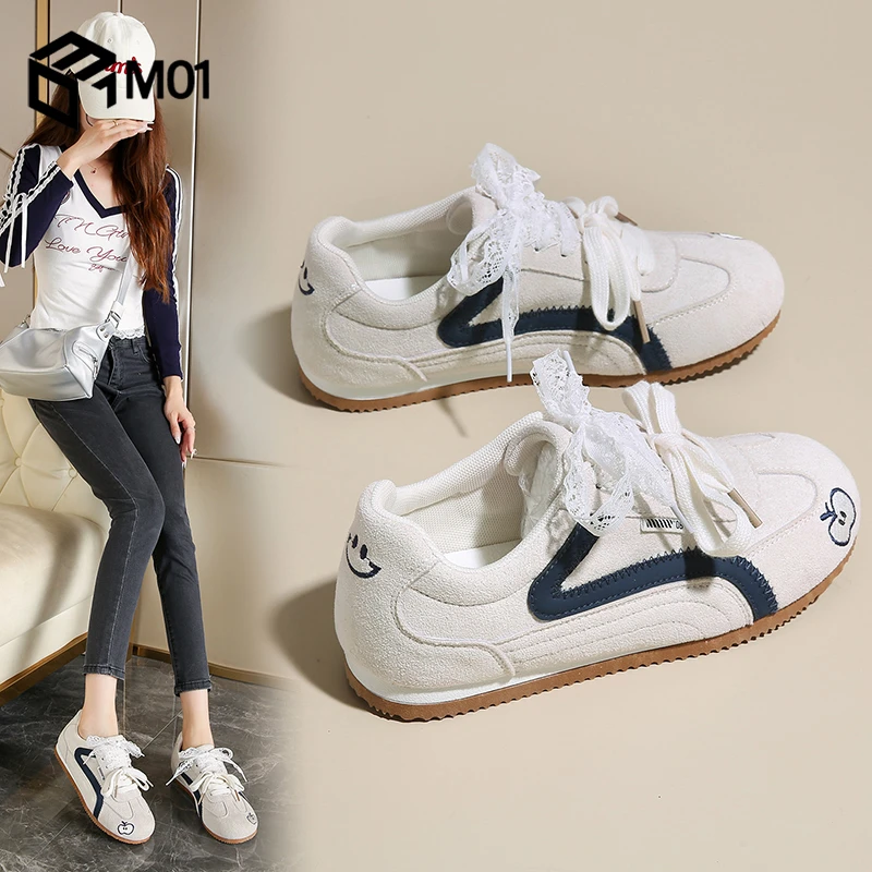 M01明星同款爆款德训小白鞋女新款夏秋阿甘鞋子女运动跑步鞋34码