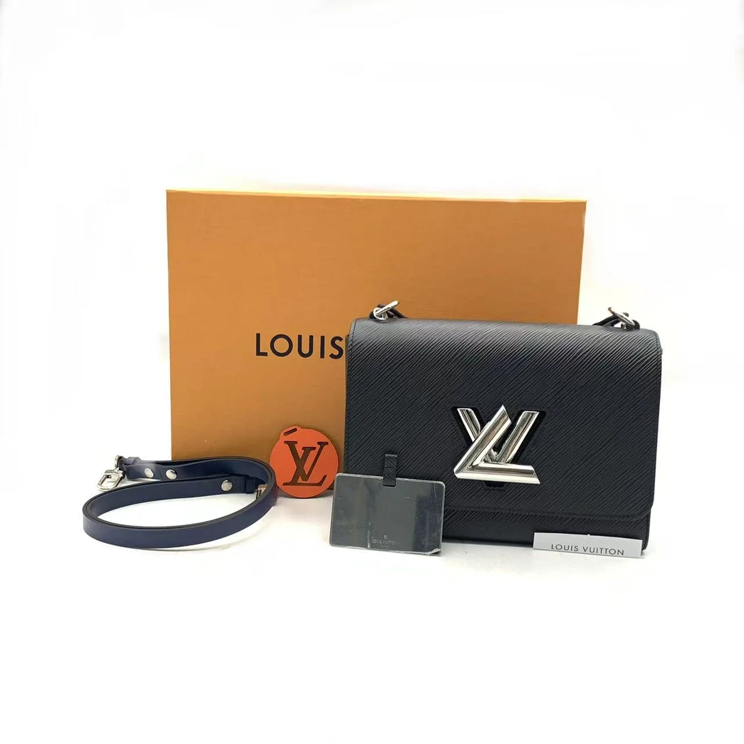 99新 LouisVuitton/路易威登 【安则专属】黑银小号扭一扭包