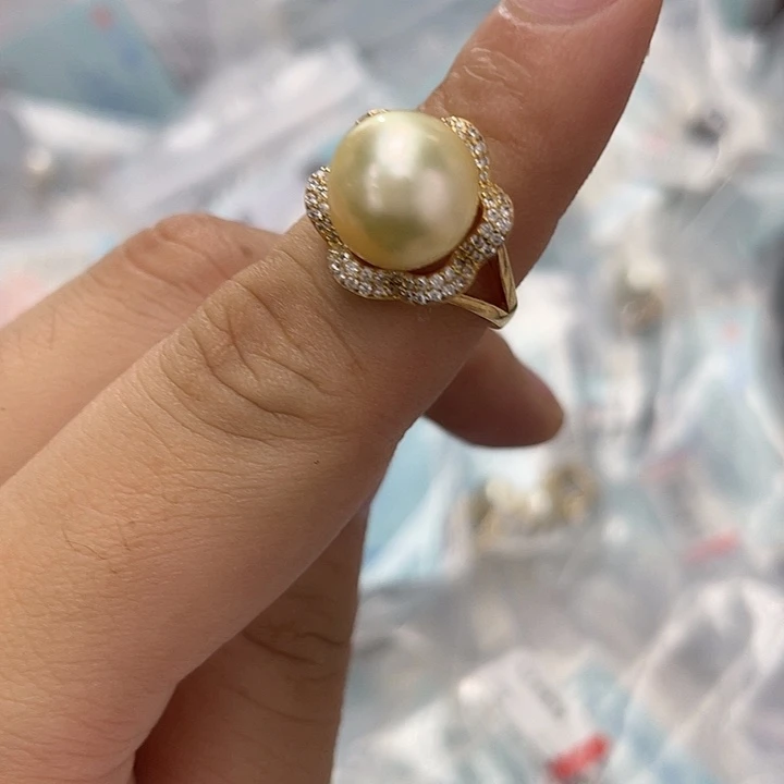 银S925镶嵌手绳海水珍珠