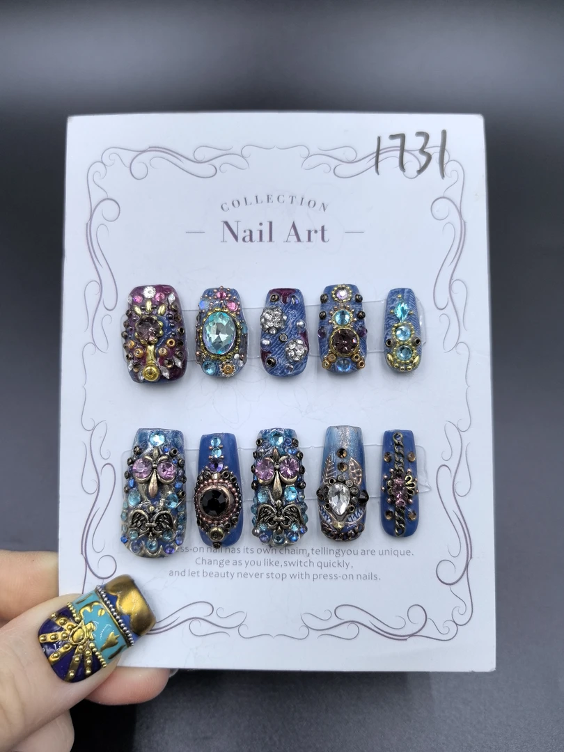 安夏 澜月 长直角 纯手工穿戴甲重工高定设计款