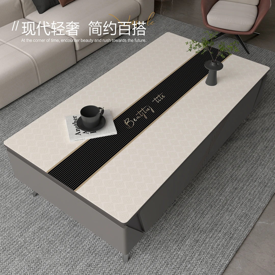 轻奢感高级感原木风现代风电视柜茶几餐桌客厅保护垫防水隔热防烫