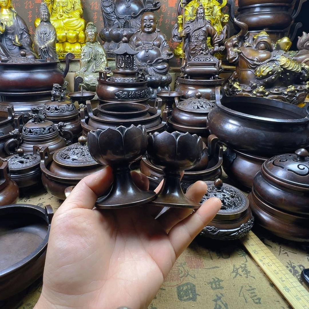 *****烛台家用香炉铜炉铜工艺品