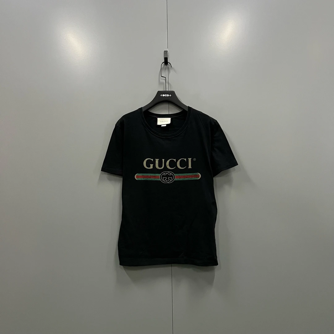 99新 GUCCI/古驰 (ll) 大logo腰带印花短袖 S码/207175