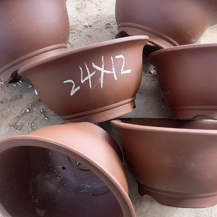 紫砂花盆100-6。24-12