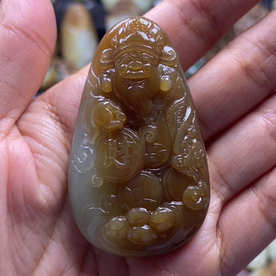 吊坠(不含链)未镶嵌和田玉（糖玉）