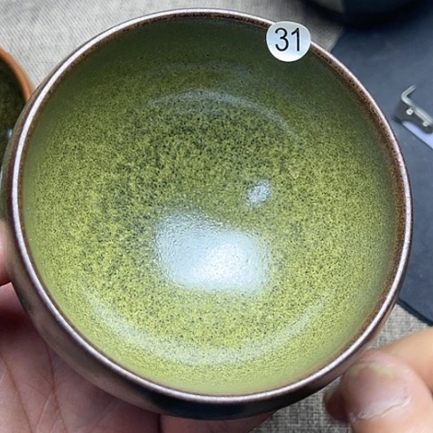 茶盏火*龙窑柴烧原矿原釉茶叶末钵钵器型8.8口径