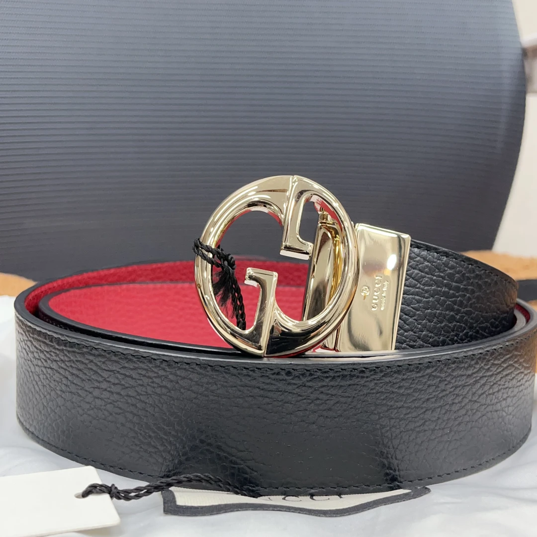 未使用 GUCCI/古驰 男款双面用GG扣腰带皮带450000