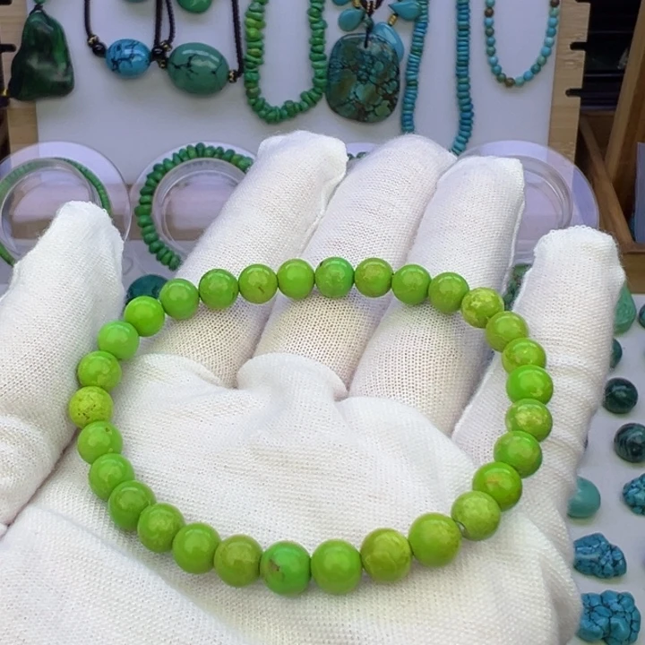 菜籽黄圆珠手串7.8mm兰