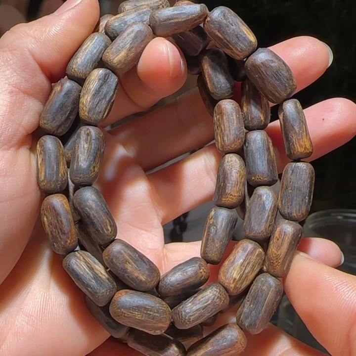 沉香手串油叶子沉水链子35.5克