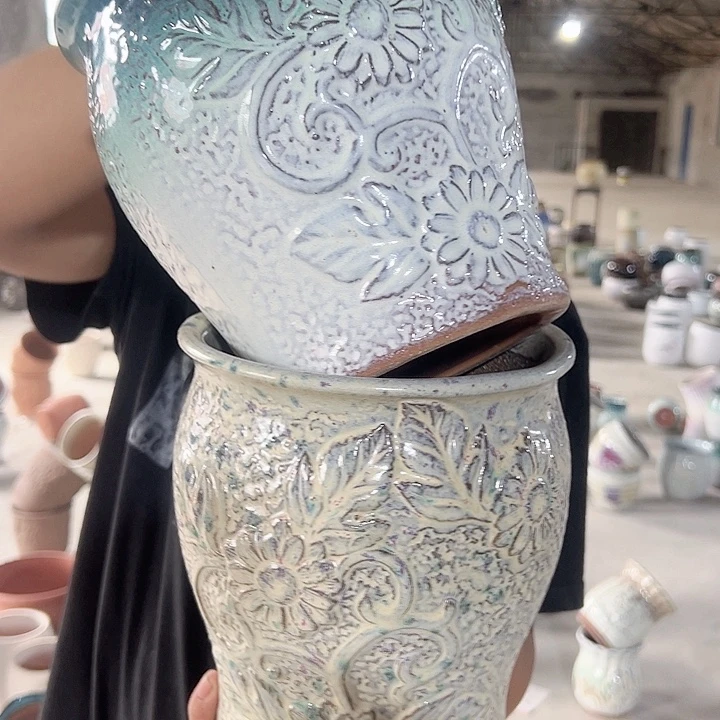 紫砂花盆高20口18