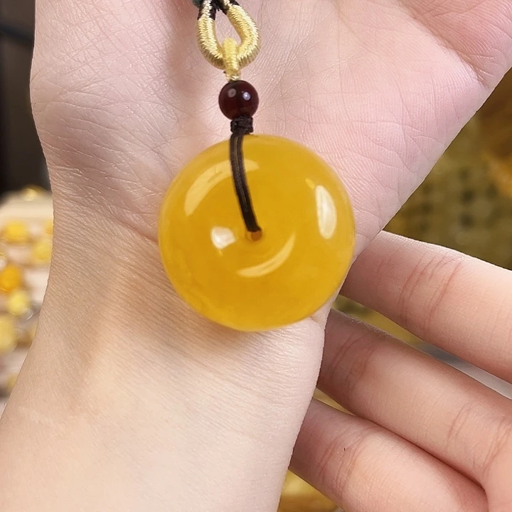 未镶嵌琥珀裸石平安扣