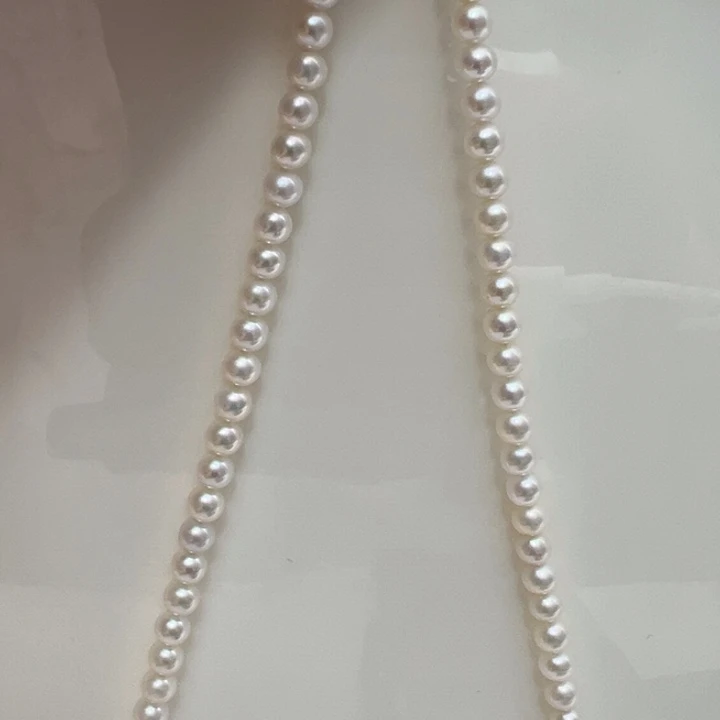 淡水珍珠银S925镶嵌颈饰4-4.5淡水珍珠项链