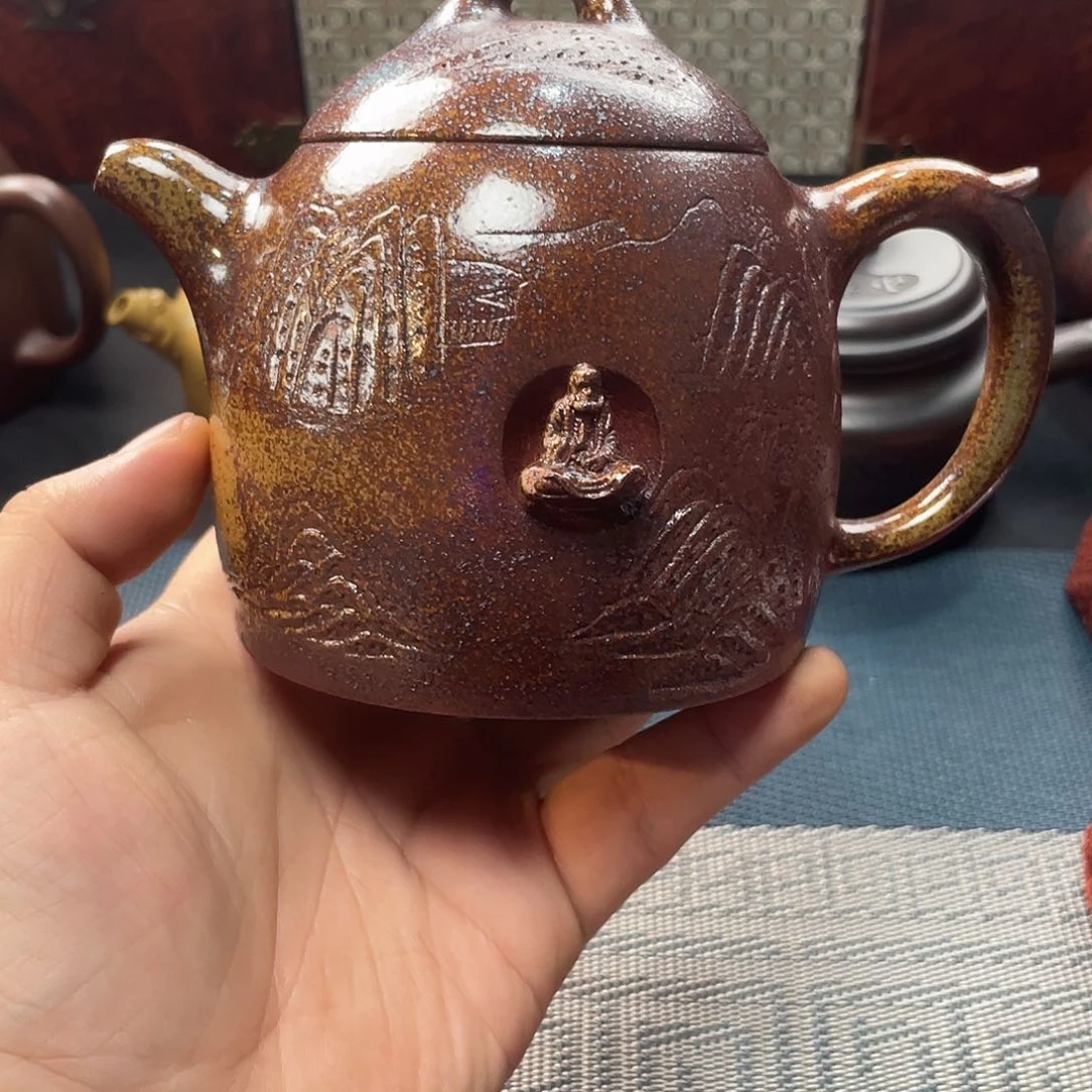 琥***松紫砂茶宠宜兴原矿紫砂85