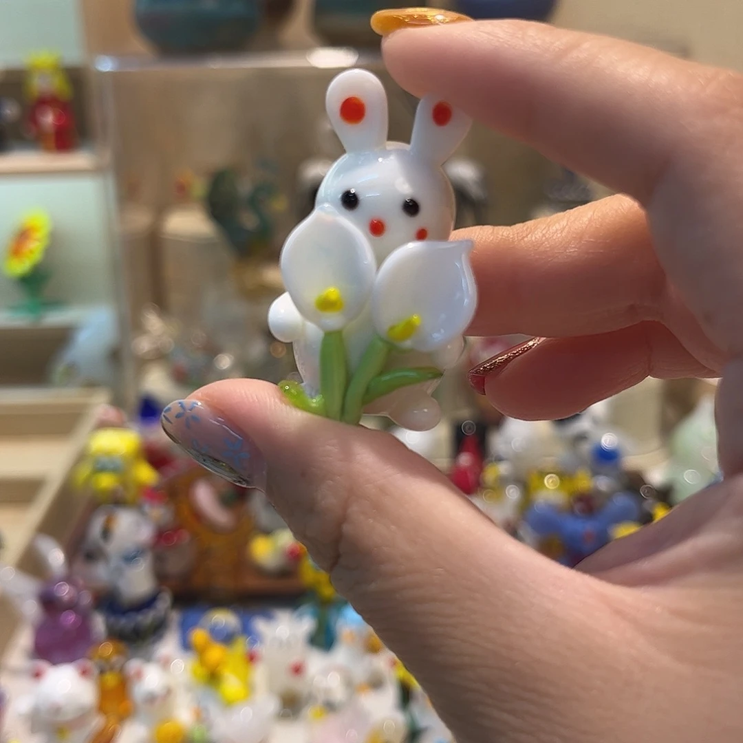 手工艺品琉璃兔子