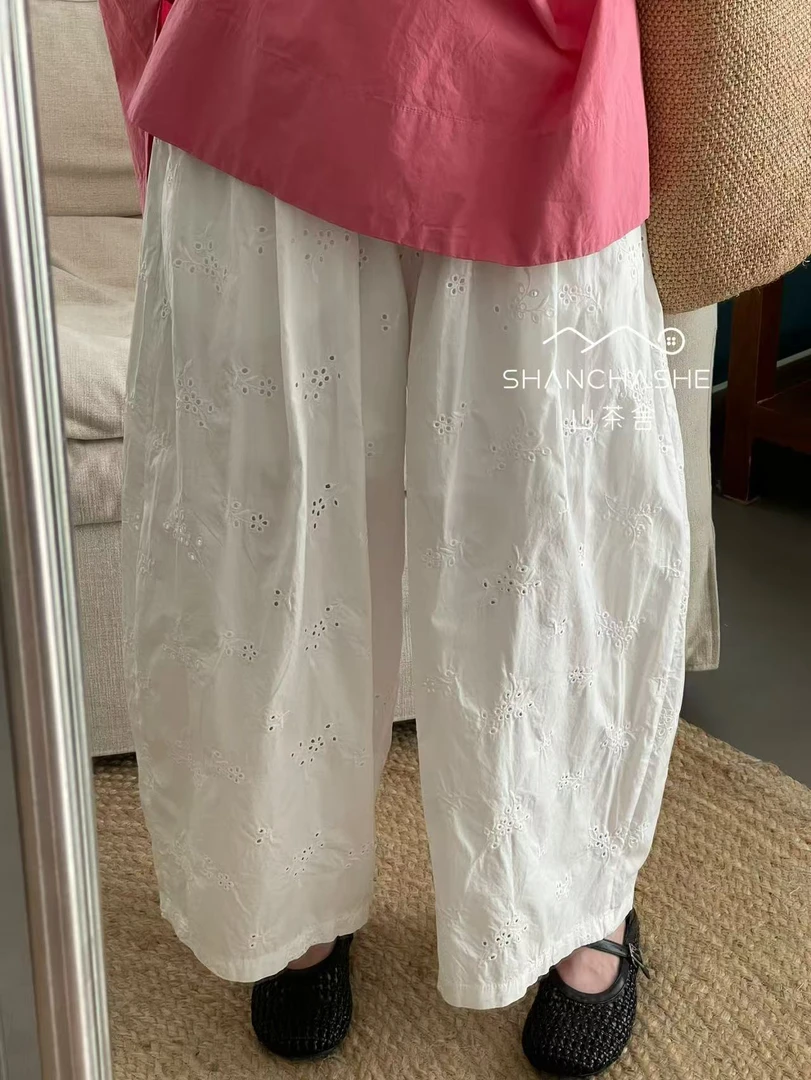 叨叨推荐款 SCS#9551#刺绣直筒裤 X