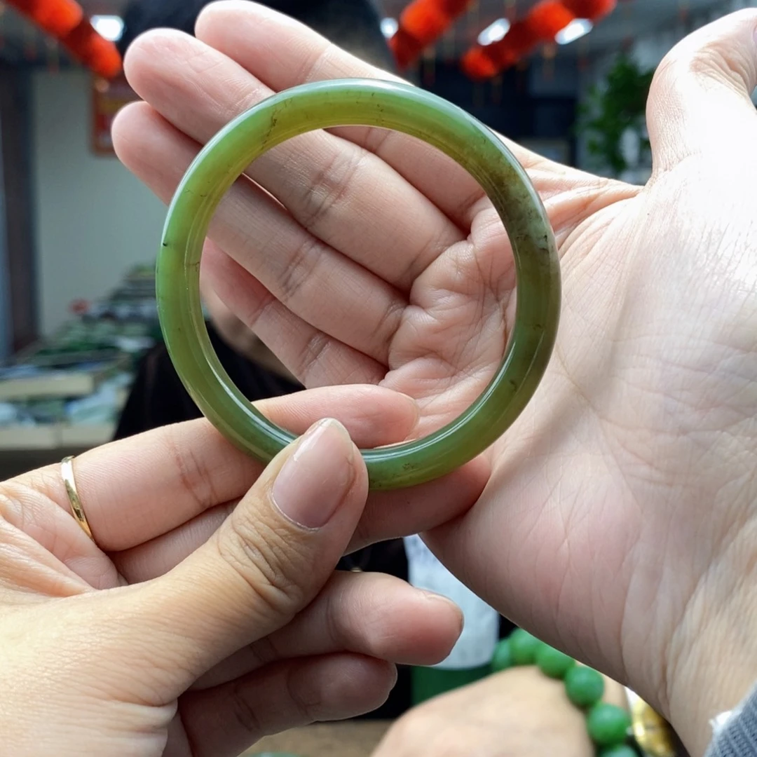 和田玉手镯未镶嵌53