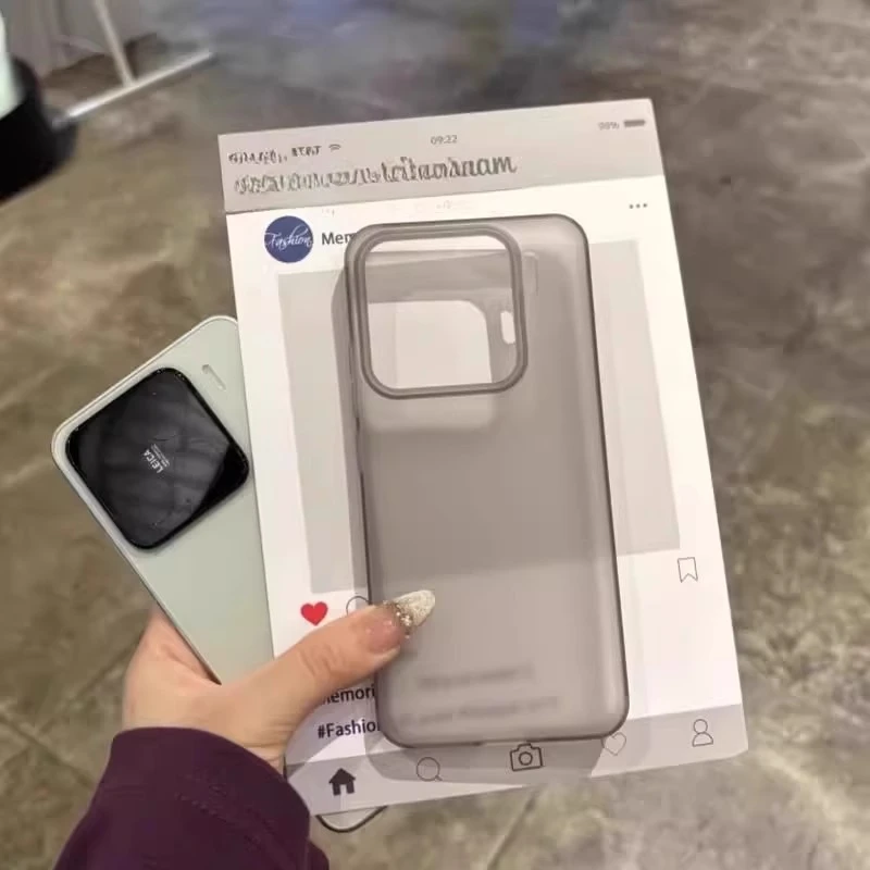 磨砂大孔适用iPhone16手机壳华为P70vivoppo小米15防摔软壳
