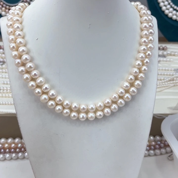 淡水珍珠颈饰未镶嵌8➕炫彩1.2毛衣链