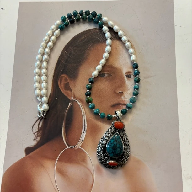 吊坠925银 【松秀饰品】尼泊尔手工吊坠 925银 复古风 民族风中古