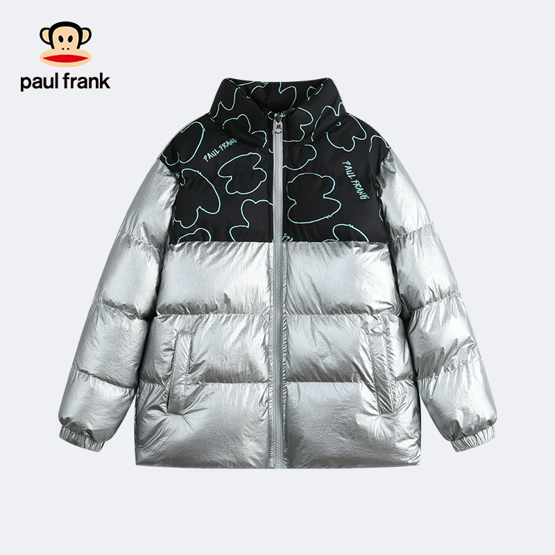 棉衣银色时尚印花拼接5007B儿童冬季外套中大童外套3505335007B