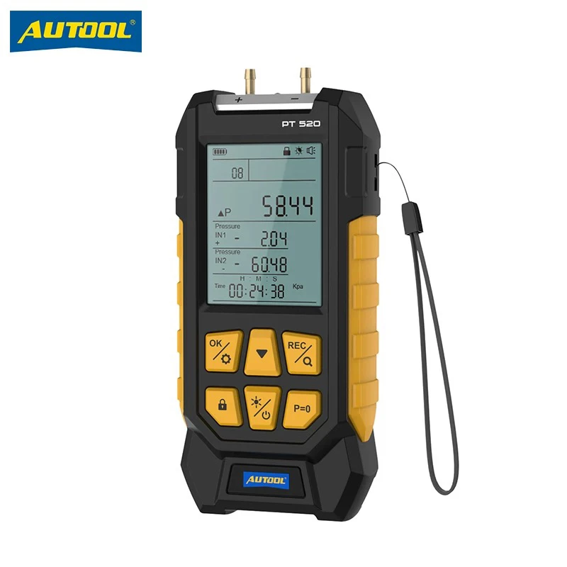 AUTOOL PT520汽修负压表数字差压计真空压力表高精度汽车压差表