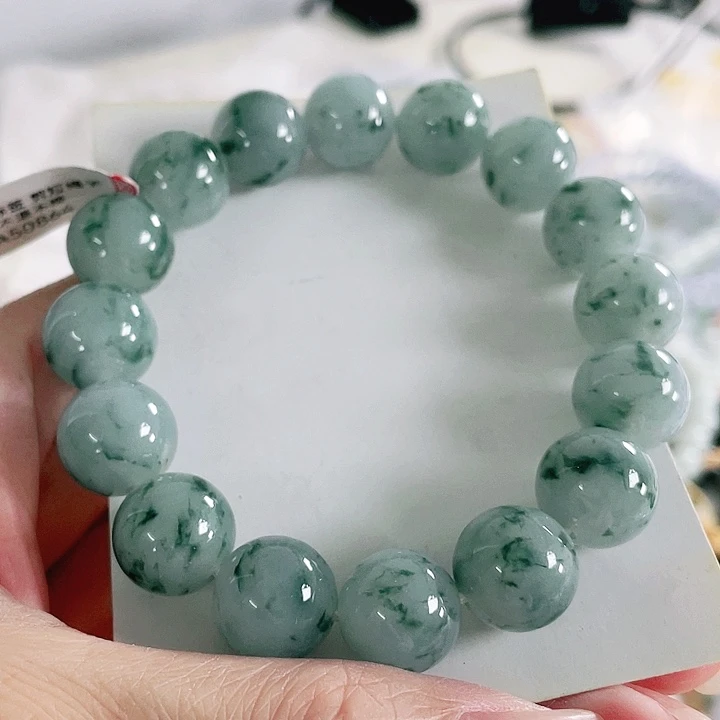 翡翠未镶嵌手链天然翡翠手串13.0mm左右
