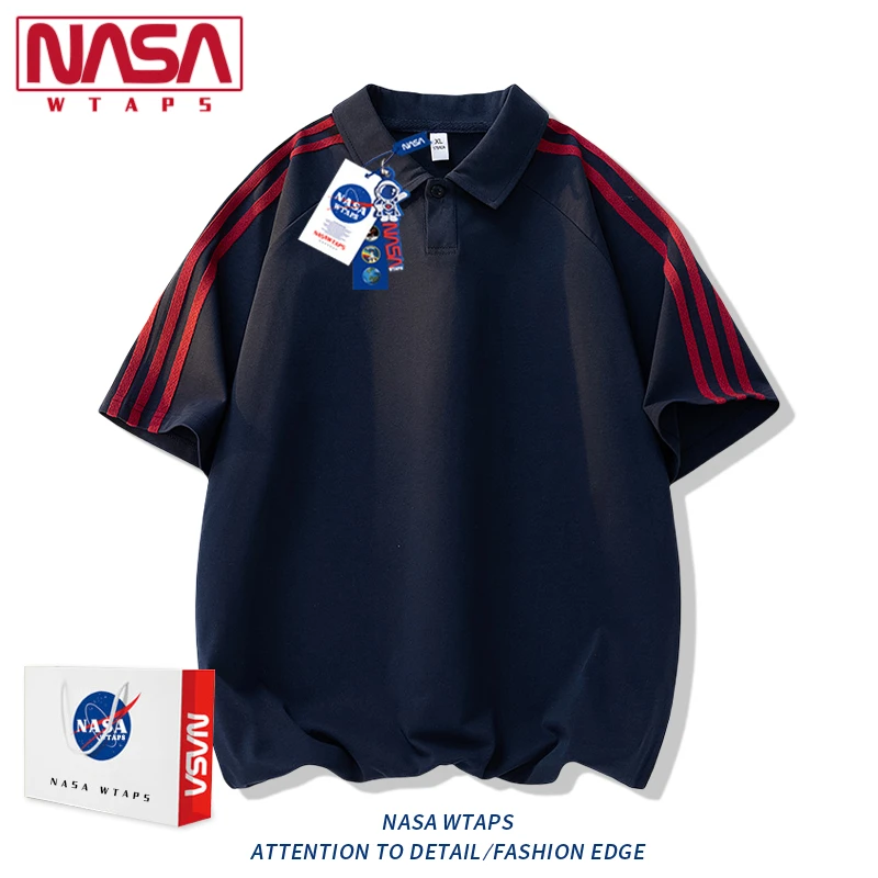 NASA WTAPS短袖t恤男款夏季美式休闲潮牌重磅t恤宽松五分袖上衣男