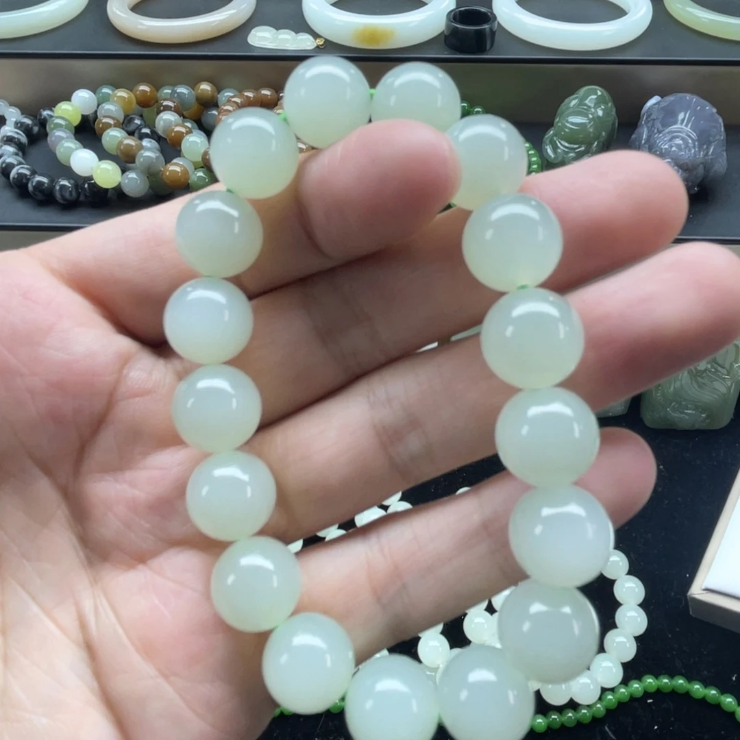 和田玉未镶嵌手链