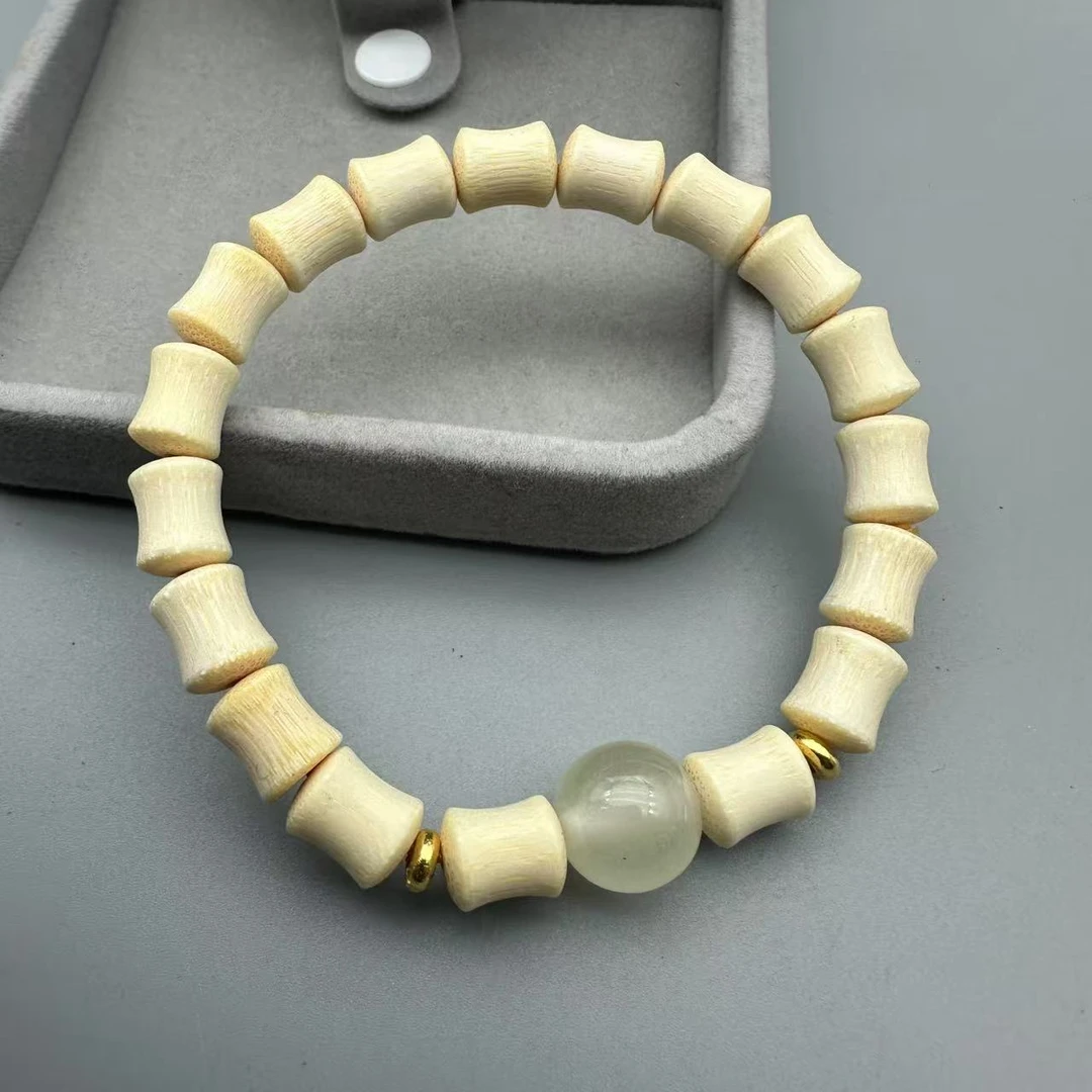 WW803-金丝竹8*10竹节+夜光单圈手串