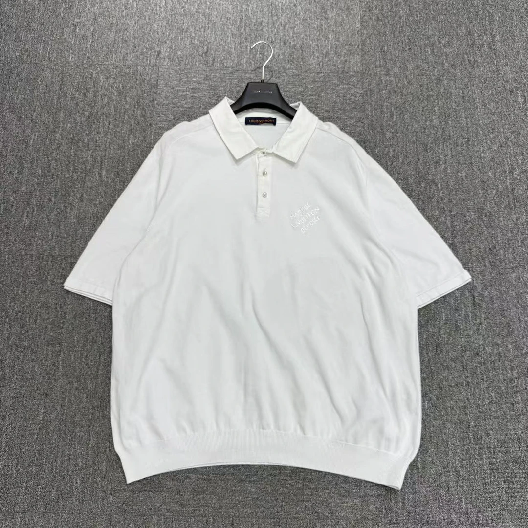 99新 LouisVuitton/路易威登 刺绣字母polo衫/5L码/编码17566