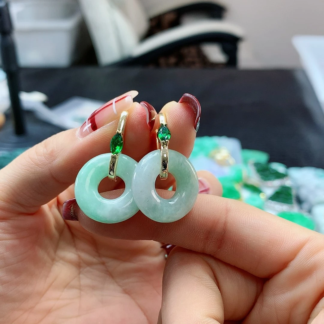 【闪购商品】翡翠耳饰未镶嵌，