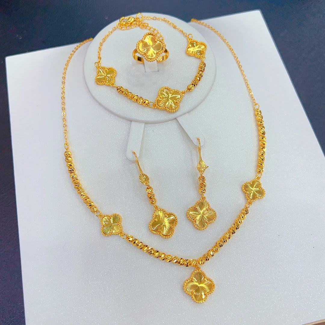 钛钢项链 伊帕尔阿依新款时尚百搭气质个性套装精美女款金色