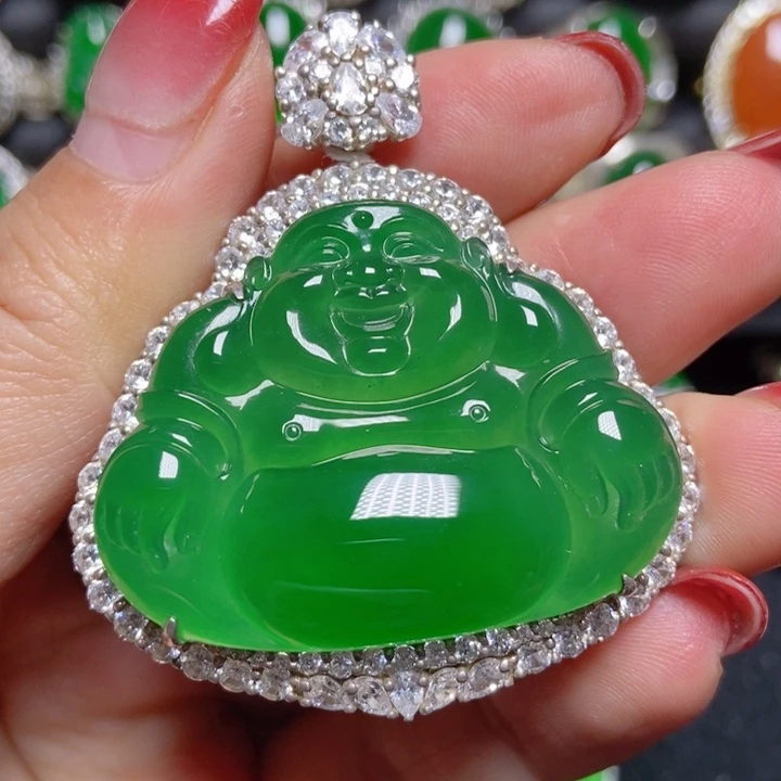 颈饰银S925镶嵌翡翠翡翠