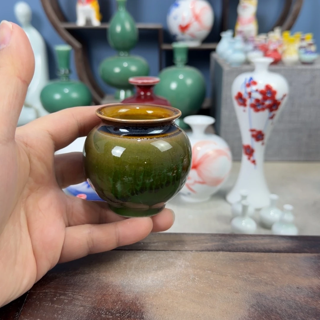 陶瓷手工小花器摆件