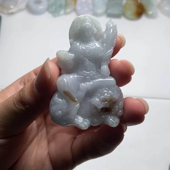 翡翠未镶嵌颈饰文殊17