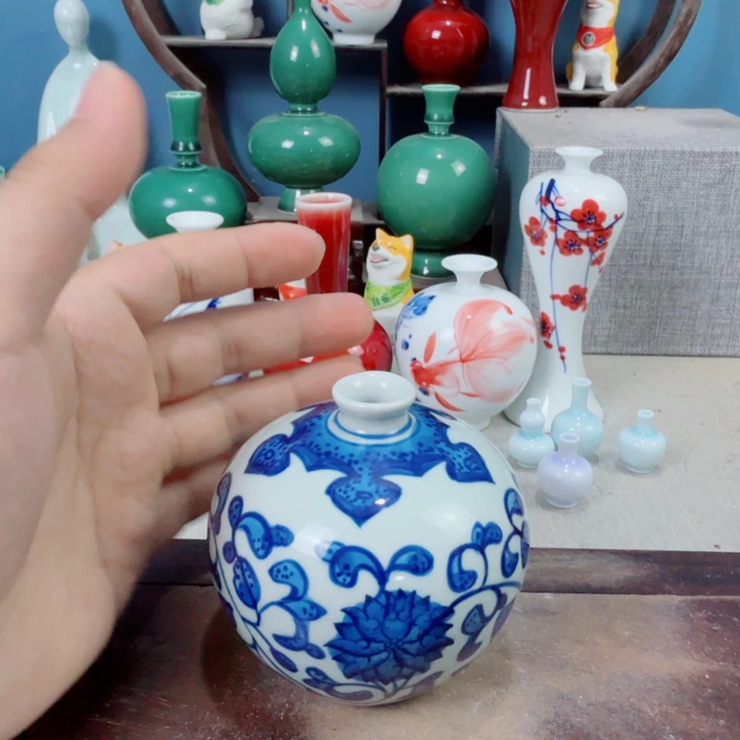 陶瓷手工小花器摆件
