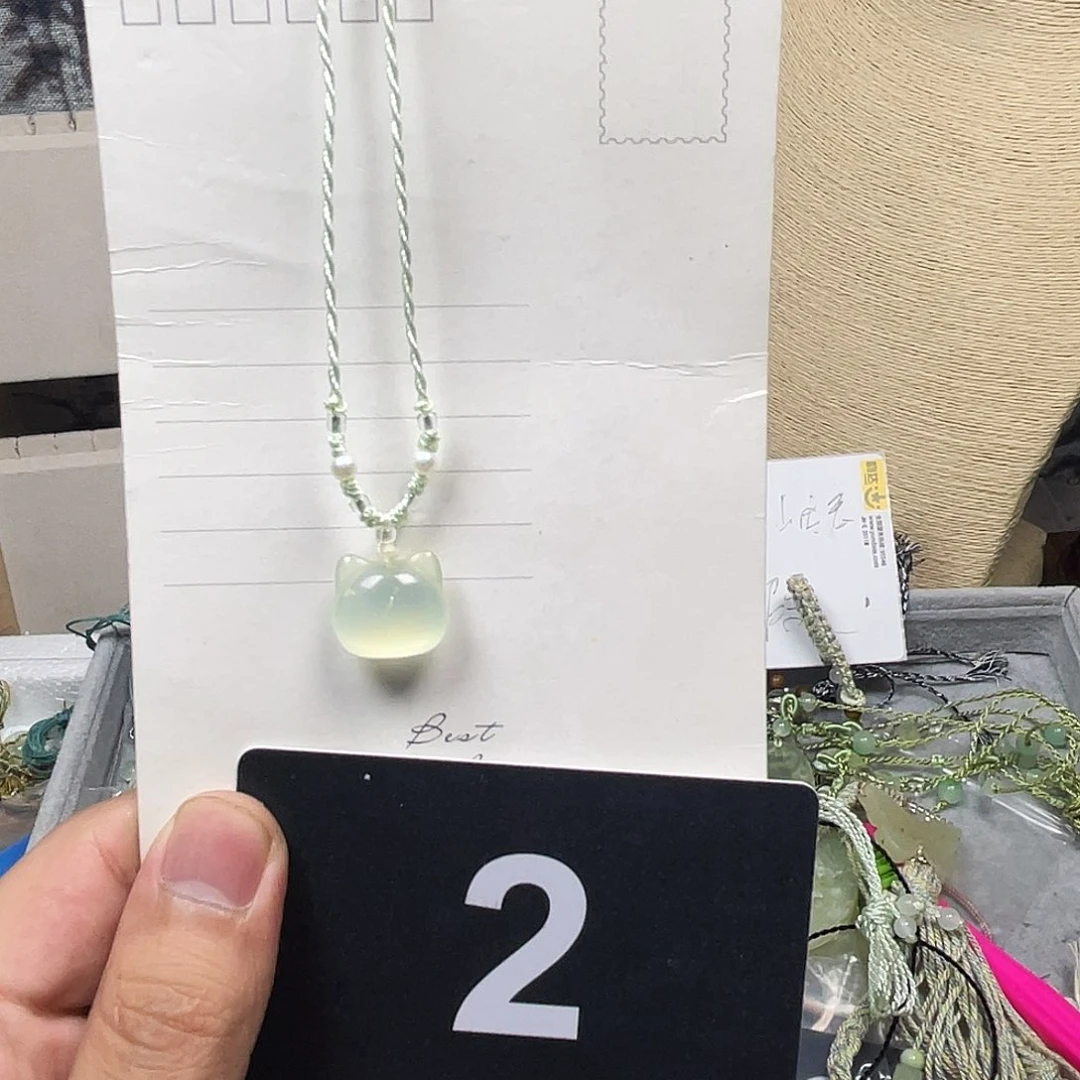 蛇纹石玉合金颈饰