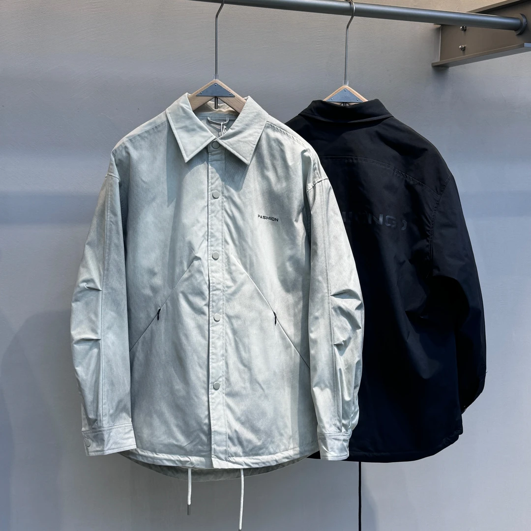 【UUS.东瑜FA晕染棉服】衬衫领情侣棉服.定制面料！商场高货Z-9977