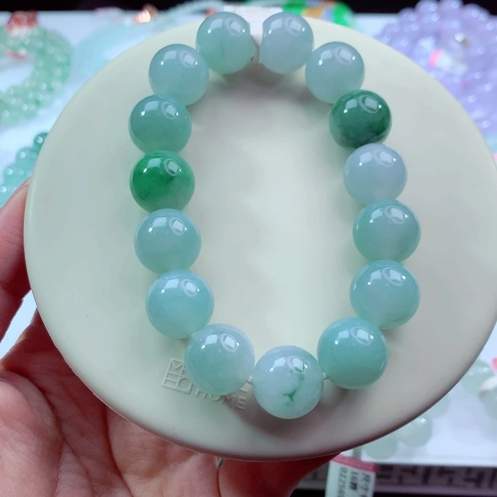 翡翠未镶嵌手链卡14.2