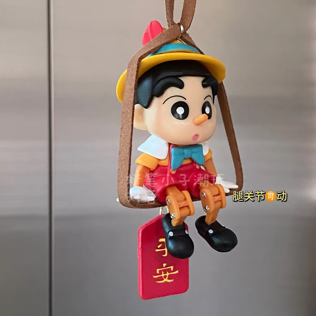 蜡笔小新匹诺曹木偶小新可爱卡通高级礼物居装饰送人车载手工创意