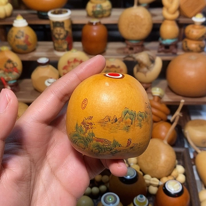 布袋内镶口针刺山水