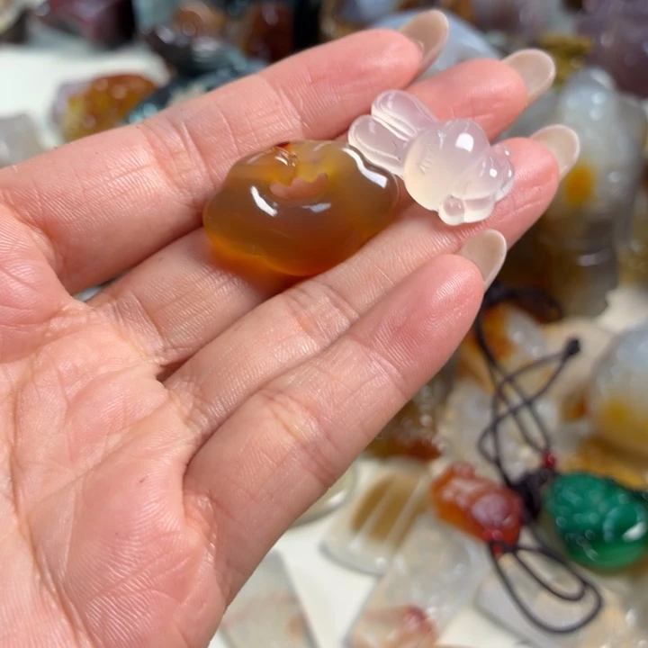 玛瑙/玉髓未镶嵌吊坠(不含链)