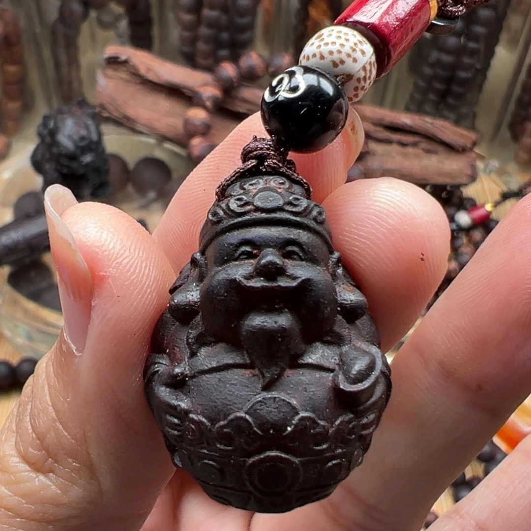 降真香无事牌小财神