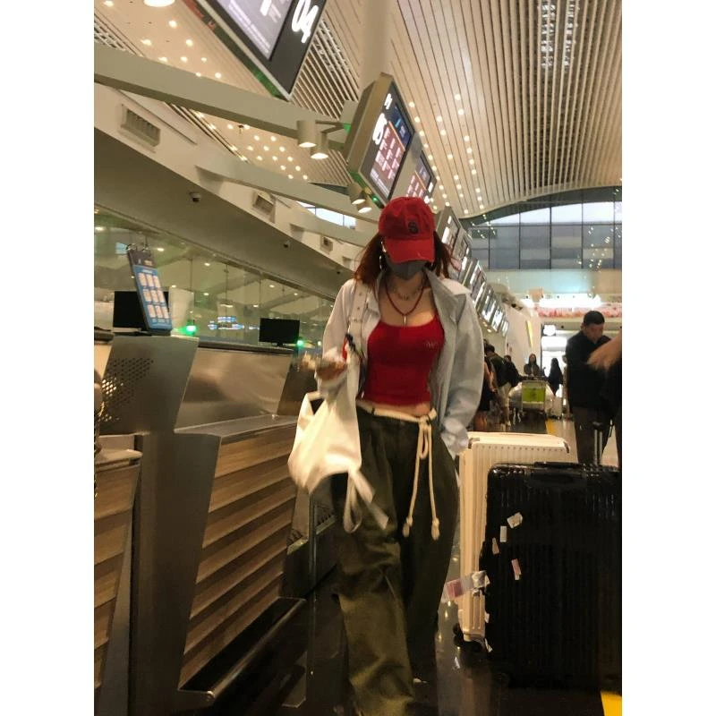 LI婉君【肌理感弯刀裤】春夏垂感百搭宽松潮牌阔腿裤LWJ25A1K533