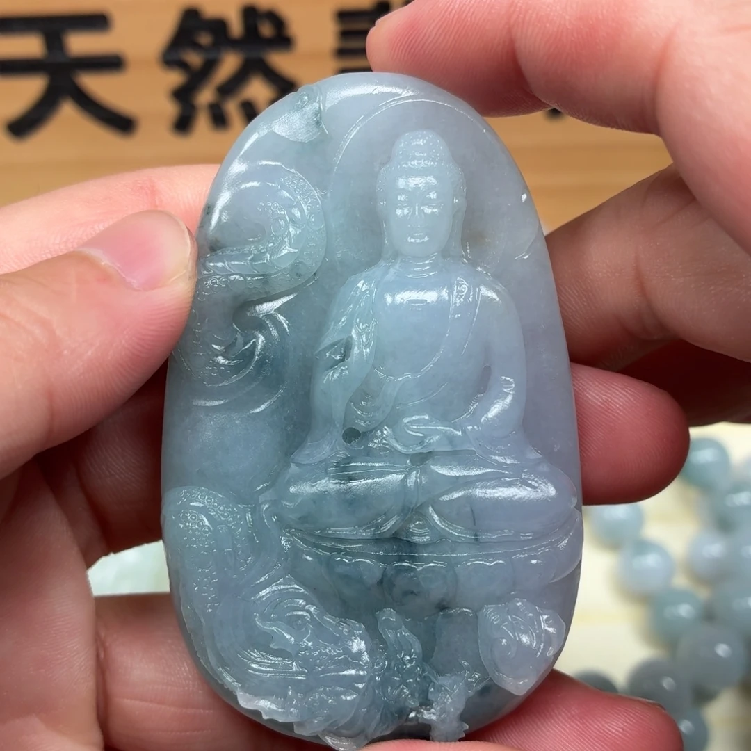 定制翡翠未镶嵌阿弥陀佛