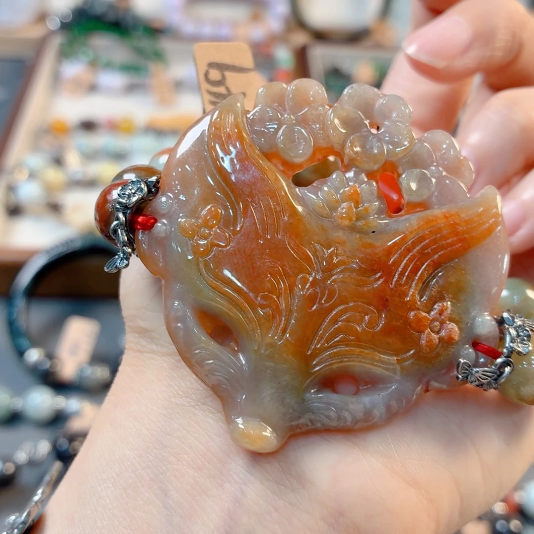 ღ***）翡翠未镶嵌颈饰手串