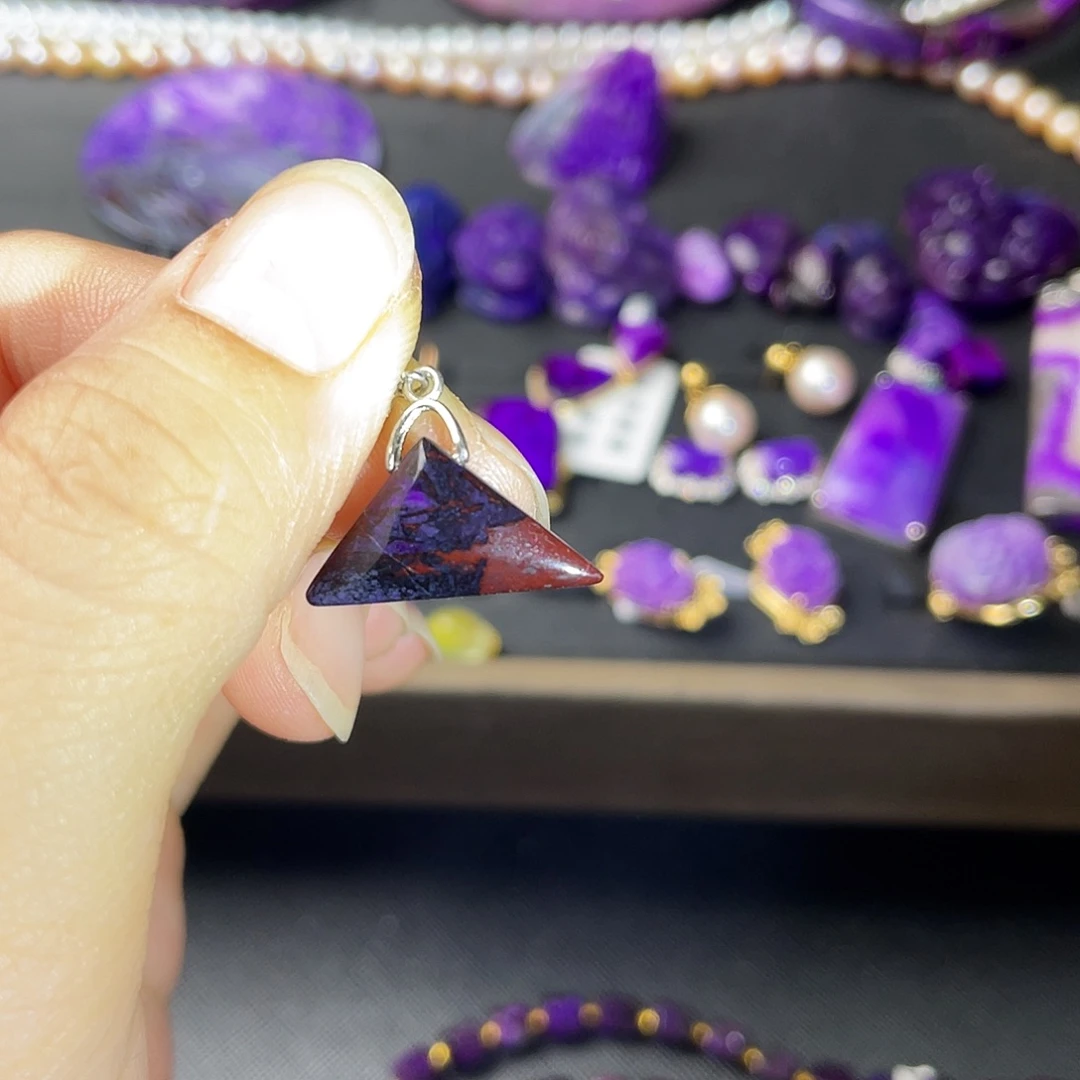 银S925镶嵌苏纪石（舒俱来）提溜