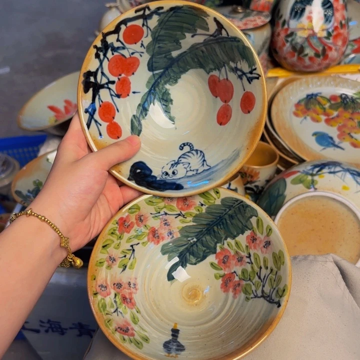 瓷片景德镇陶瓷手工手绘