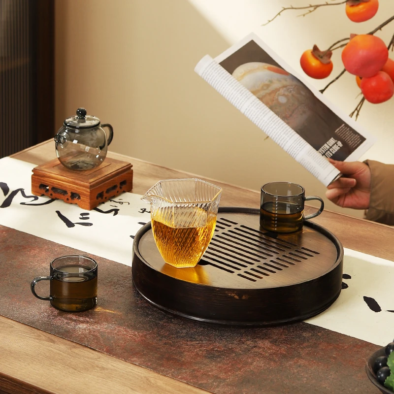 六角高硼硅玻璃公道杯加厚茶海耐热匀杯高硼硅分茶器茶道配件简约